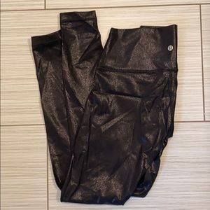 Lululemon hi-rise 28” wunder under *foil